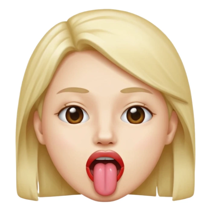 Peace sign in front of mouth with tongue sticking out  sticker