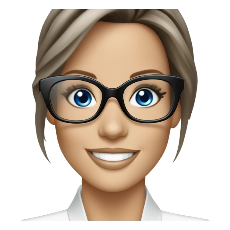 Kate Beckinsale, glasses, blue eyes happy elegant  sticker