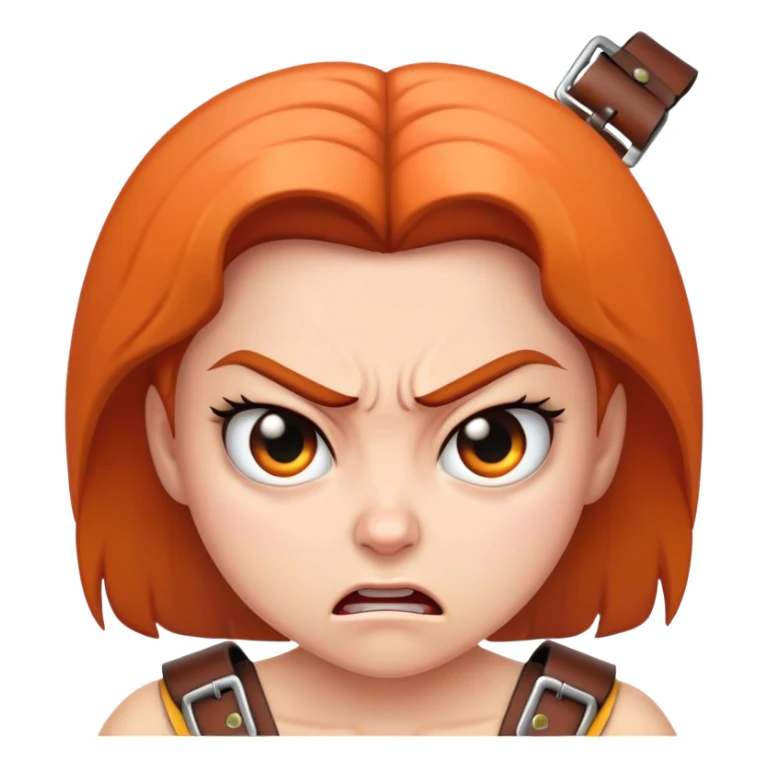 Meuf colère avec une ceinture sticker