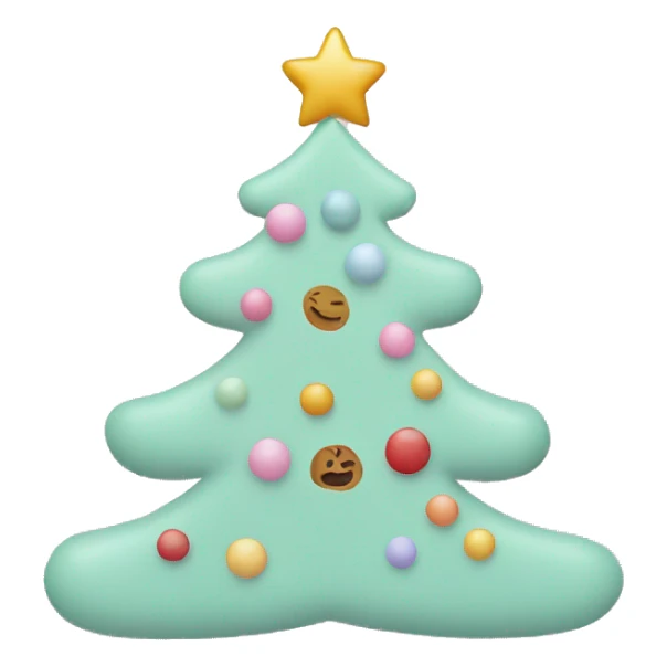 merry Christmas sign in pastel colors sticker