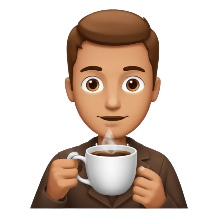 A man offering you coffee in the morning sticker