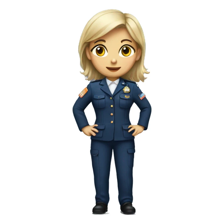 Girl in uniform  sticker