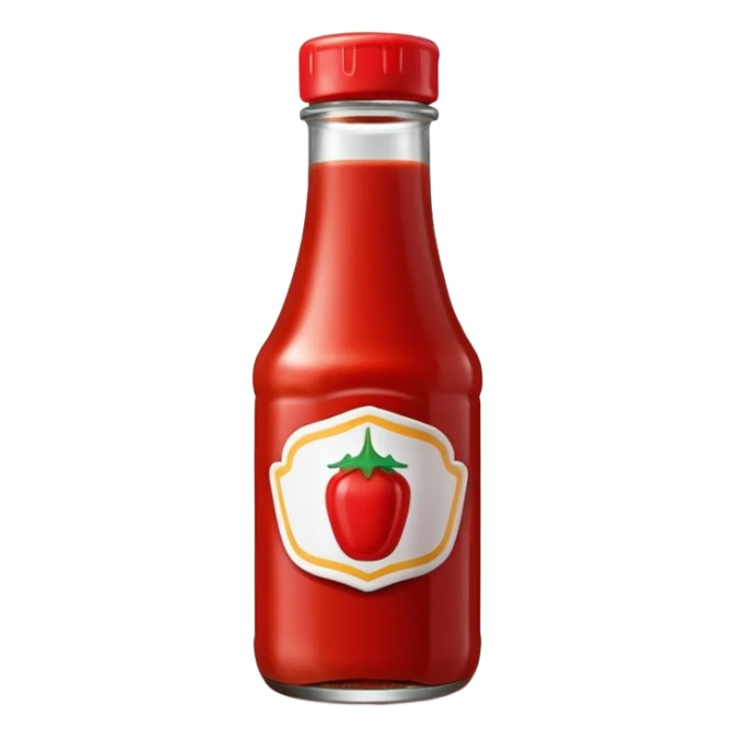 Glass Bottle of ketchup sticker