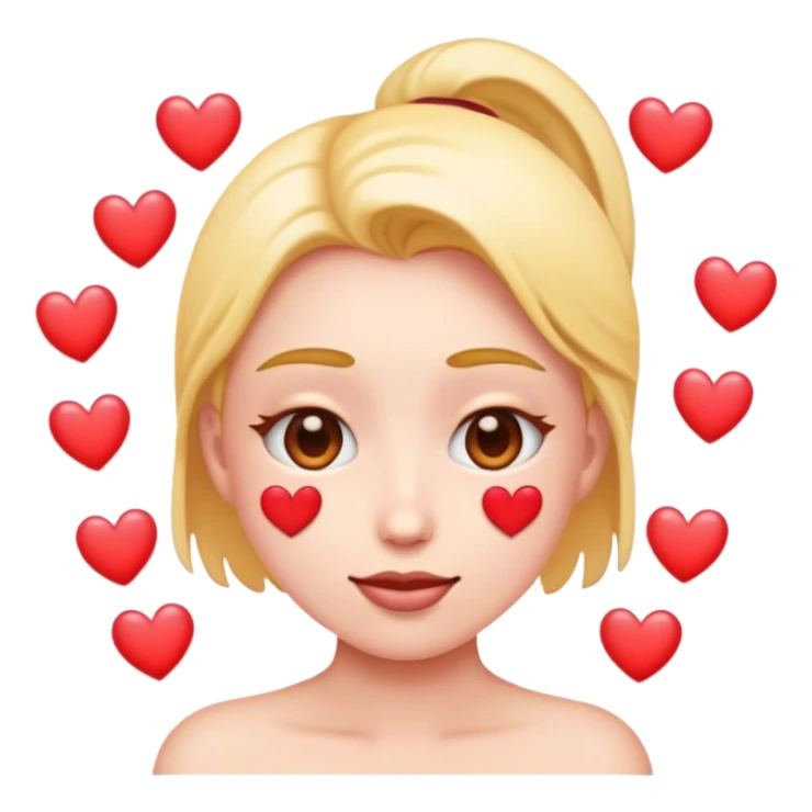 emoji face hearts instead of eyes sticker