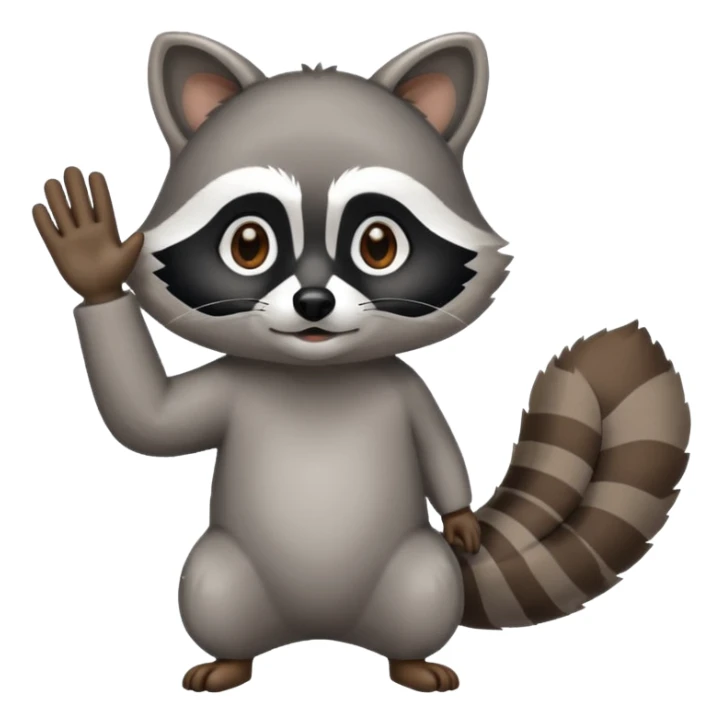 A raccoon that salutes sticker