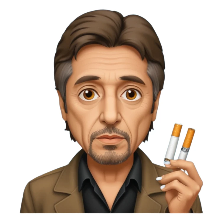 draw me al pacino from godfather with cigarretes sticker
