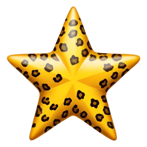 Una estrella con estampado de leopardo  sticker