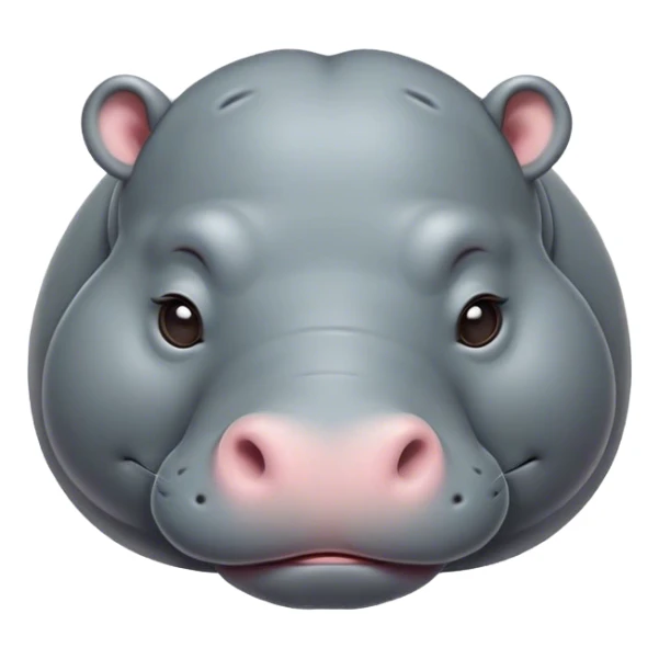 Meme-Worthy Cute Sleeping Hippo Portrait Emoji, Head resting peacefully with a contented smile, showcasing a massive, robust build and a luxuriously soft slate-gray hide, eyes shut in a serene, restful nap, Simplified yet hilariously adorable features, highly detailed, glowing with a soft, drowsy light, high shine, relaxed and utterly lovable, stylized with an air of playful laziness, bright and heartwarming, soft glowing outline, capturing the essence of a comically sleepy hippo, so meme-worthy it feels like it could instantly become the next viral sensation of adorable slumber! sticker