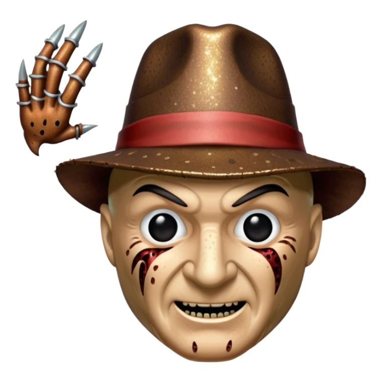 glitter claw freddy krueger sticker