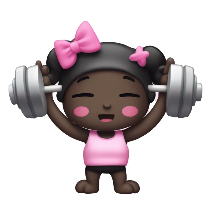 sanrio kuromi chracter lifting wieght sticker