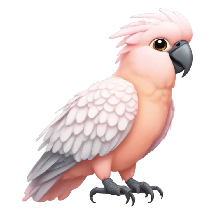 pink peach colored cockatoo sticker