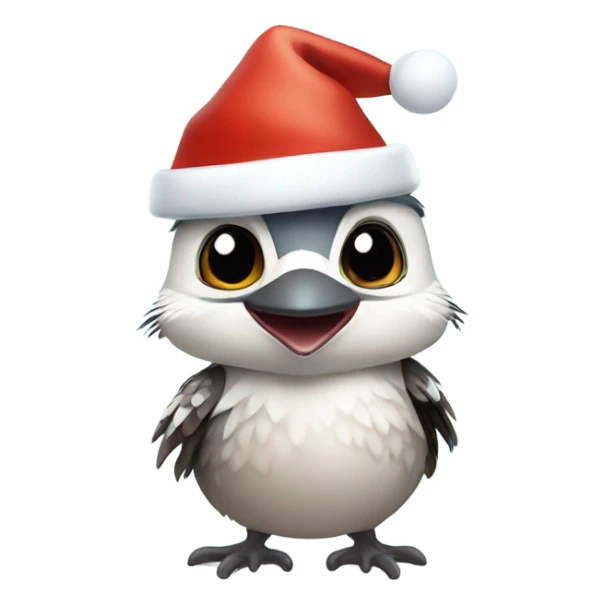 A cute dancing kookaburra wearing a Christmas hat  sticker