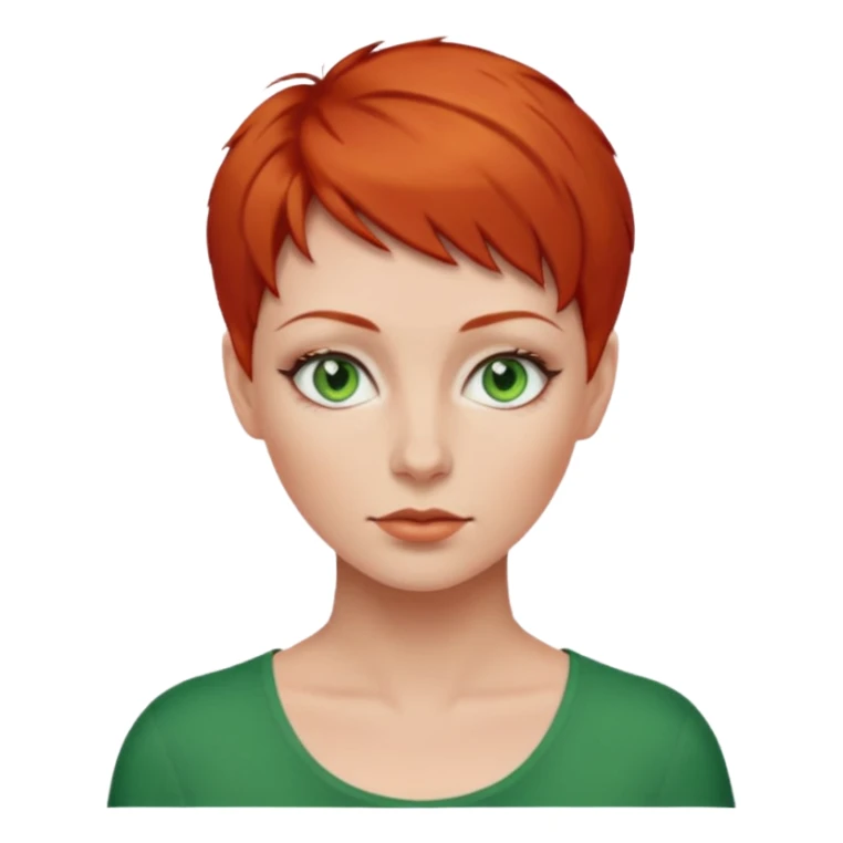 women with very short red hair sticker