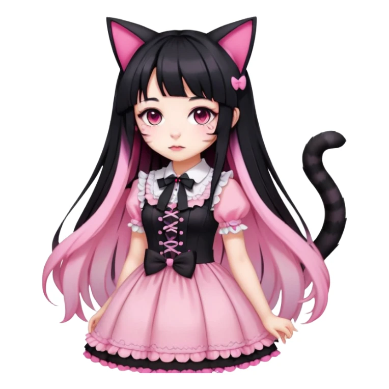 Gorgeous Edgy Kawaii Lolita Gradient Beautiful Anime Emo CatLady sticker