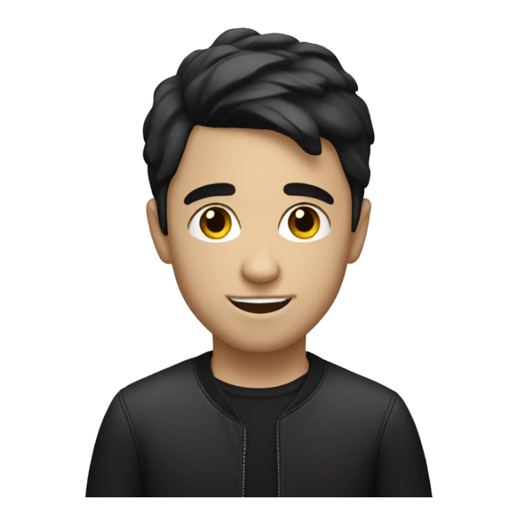 white boy with black short hair music producer sticker