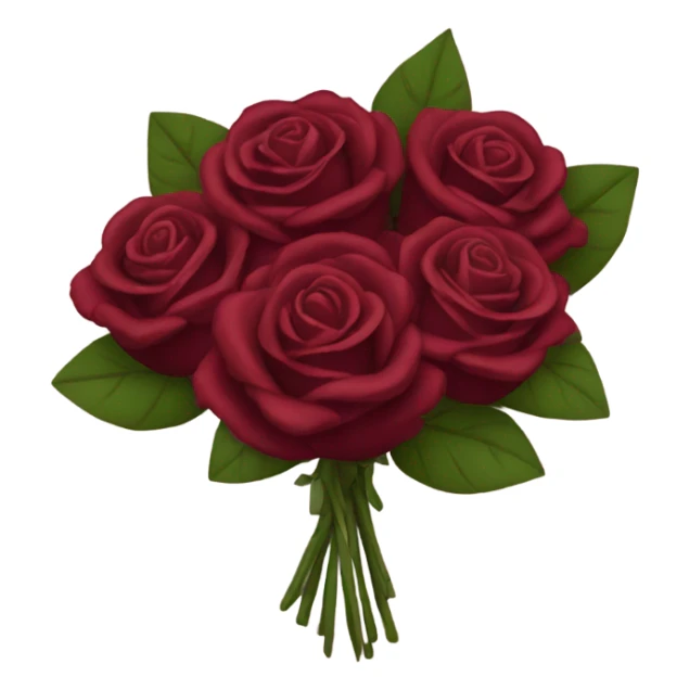 bouquet of burgundy roses  sticker