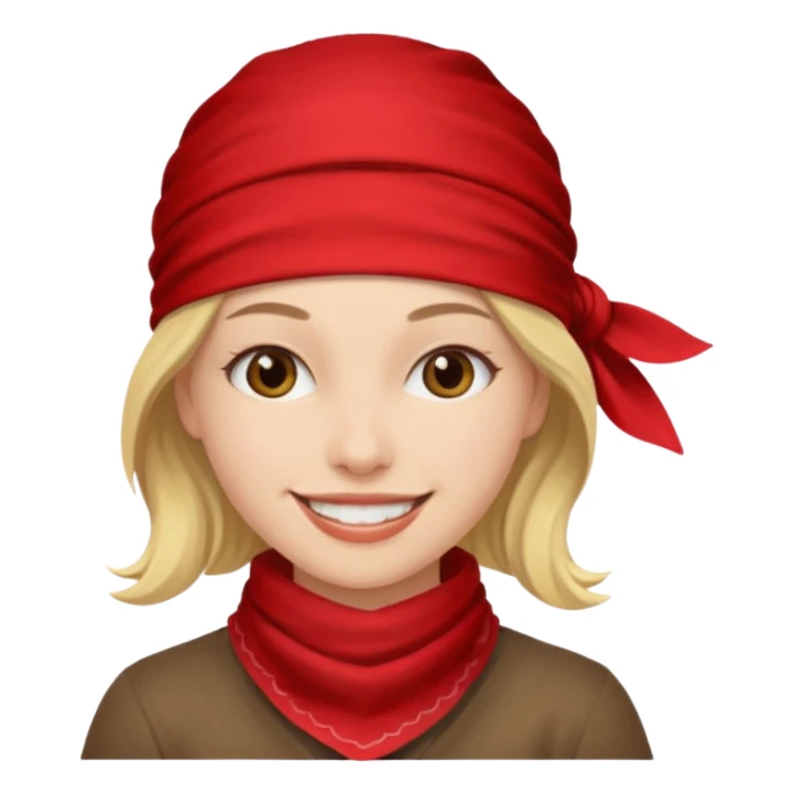 woman with wearing red bandana sticker