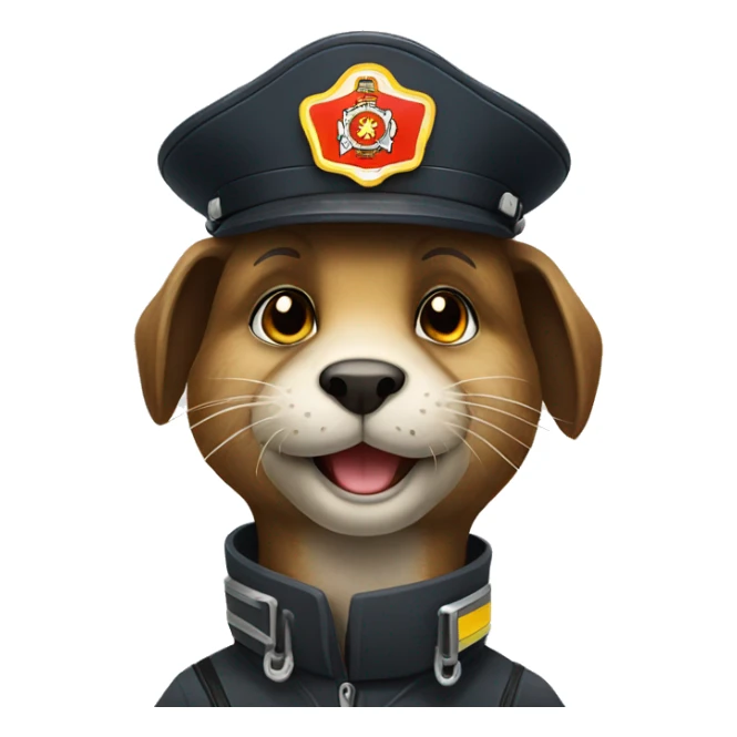 German firefighter otter sticker