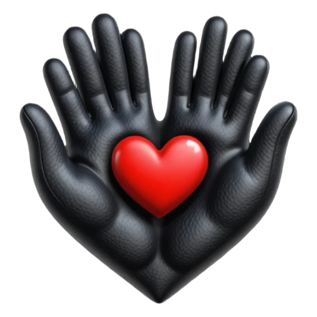 goth themed heart with a dark velvet glove sticker
