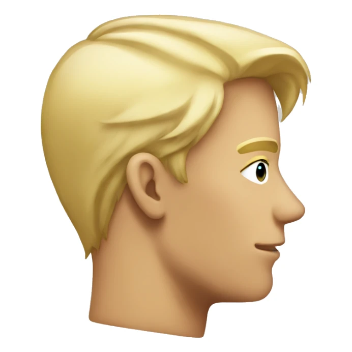 Side profile blond man sticker