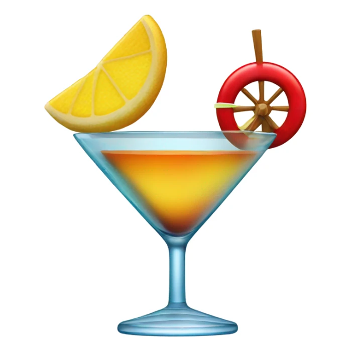 Cruise liner with legs drinking a cocktail sticker