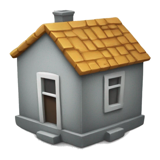 A coin in the shape of a house  sticker