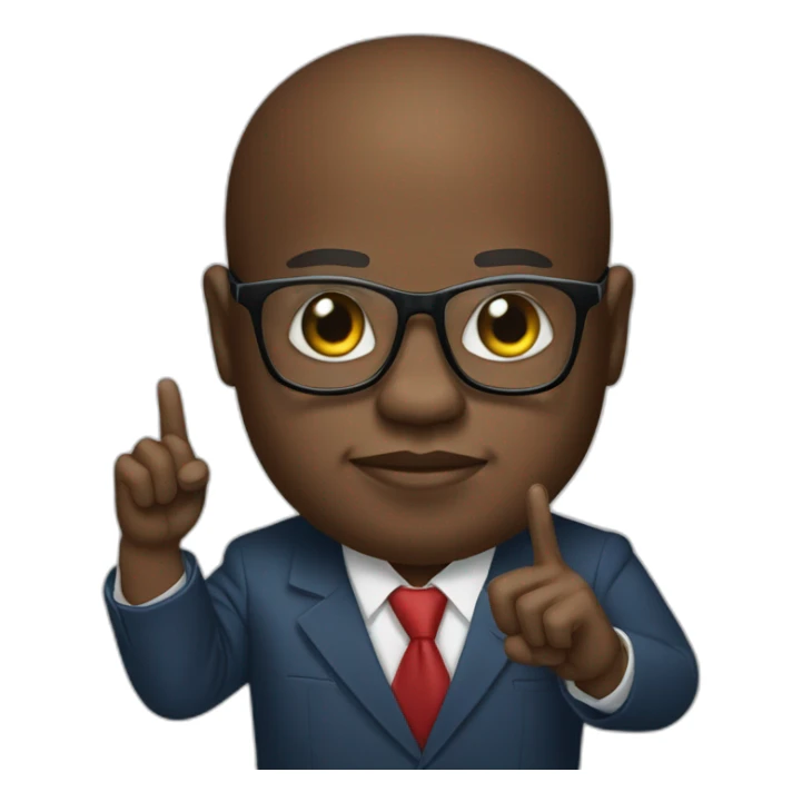 felix antoine tshisekedi with two fingers sticker