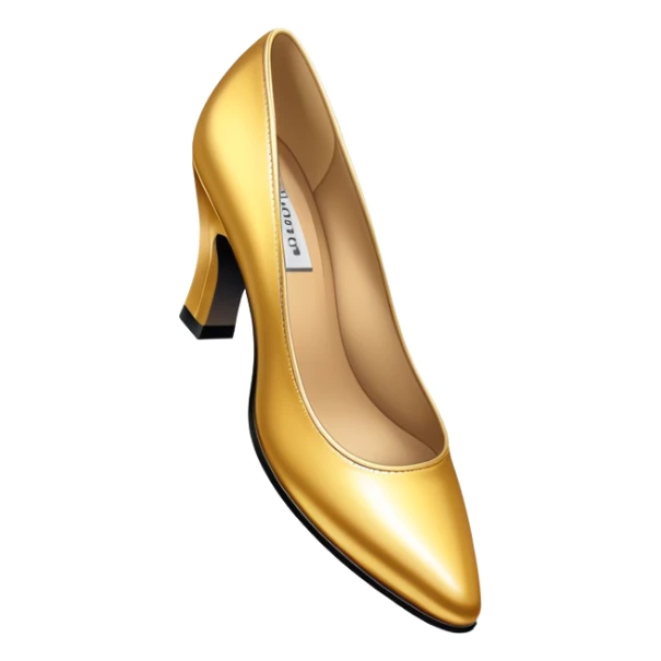 Golden dress shoe for men  sticker