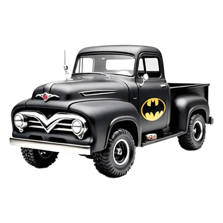 1:10 off-road lcg burning Basher Wednesday Adam’s CatWoman’s 1954 blackened tarnished hotrod ford extended cab rc pickup (extra wide low-profile pin tires without fenders) sticker