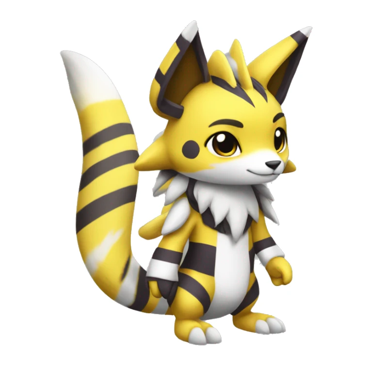 Lombax-Renamon full body with stripes and spots sticker
