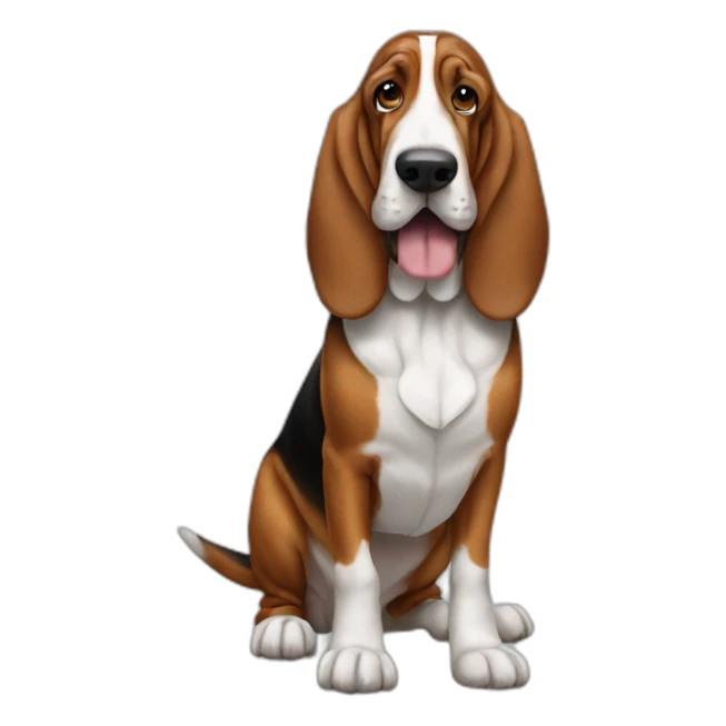 Dog-basset-hound-full-height sticker