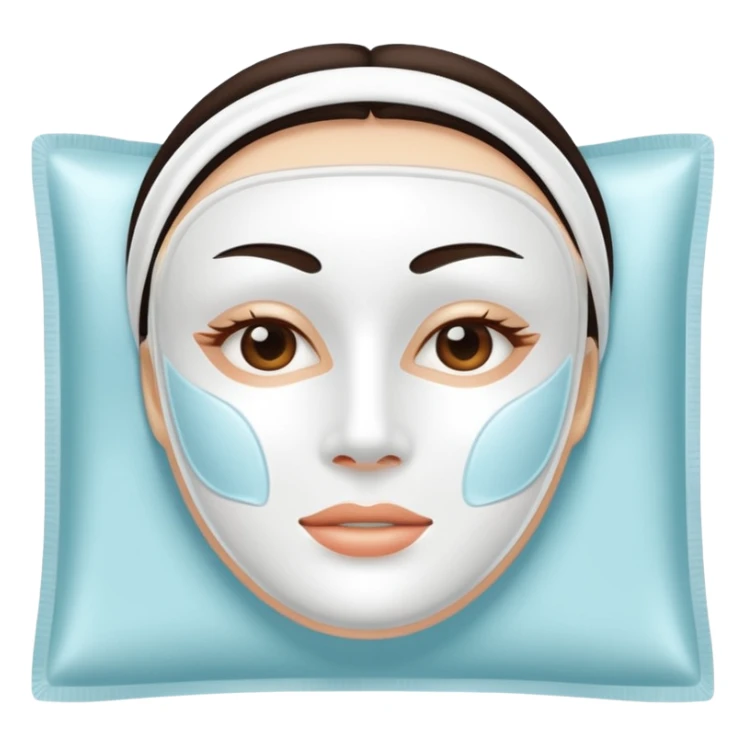 a white skincare beauty mask pack for face, without real face sticker