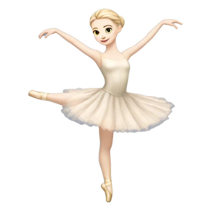 Pale skin ballet dancer full body sticker