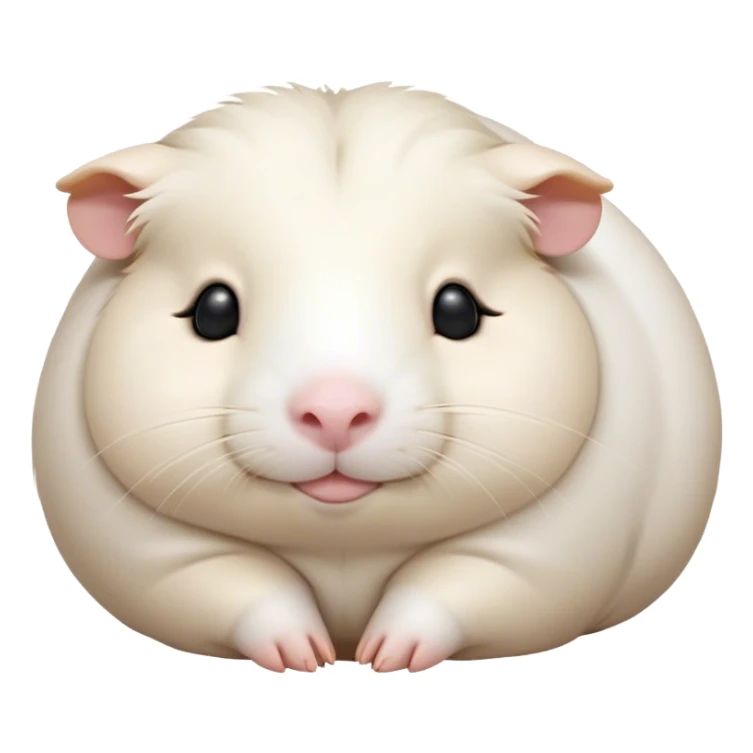Meme-Worthy Cute Sleeping White Guinea Pig Portrait Emoji, Head resting peacefully with a contented smile, showcasing a delightfully chubby build and a luxuriously soft pure white coat, eyes shut in a serene, cozy nap, Simplified yet hilariously adorable features, highly detailed, glowing with a soft, drowsy light, high shine, relaxed and utterly lovable, stylized with an air of playful laziness, bright and heartwarming, soft glowing outline, capturing the essence of a comically sleepy guinea pig, so meme-worthy it feels like it could instantly become the next viral sensation of adorable slumber! sticker