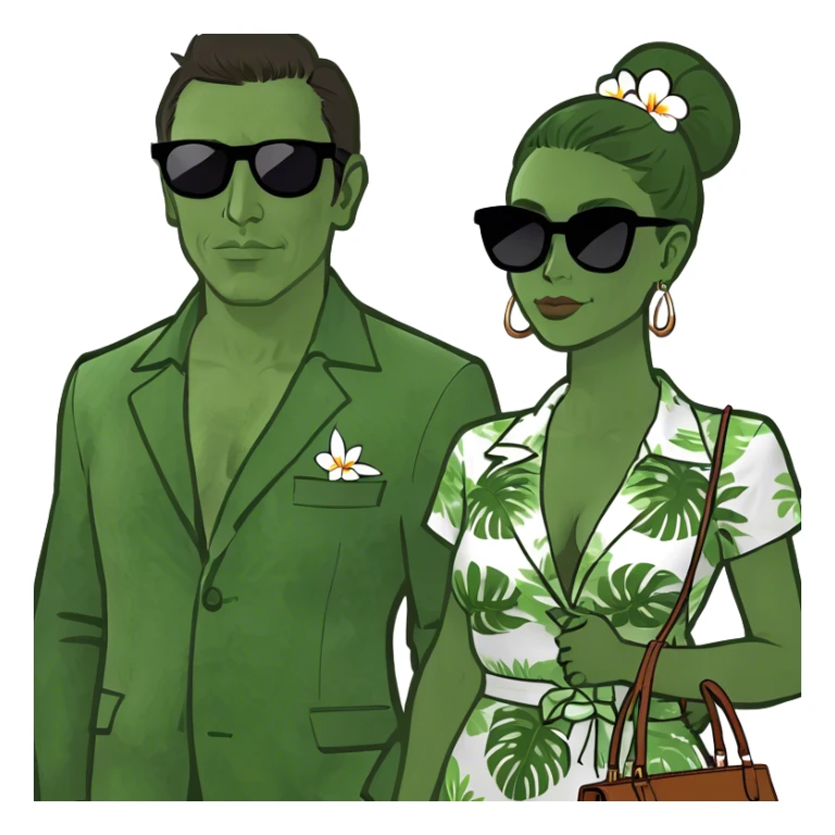 Tony Montana and hes girlfriend sticker