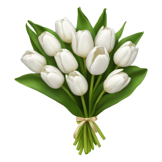 white tulip bouquet  sticker