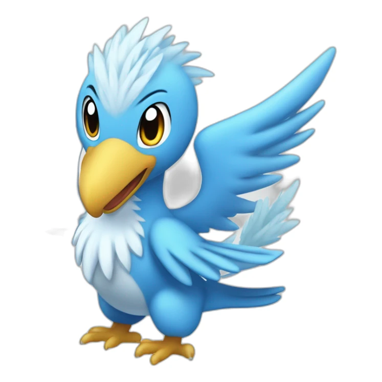 crazy funny Articuno pokemon ice baby's sticker