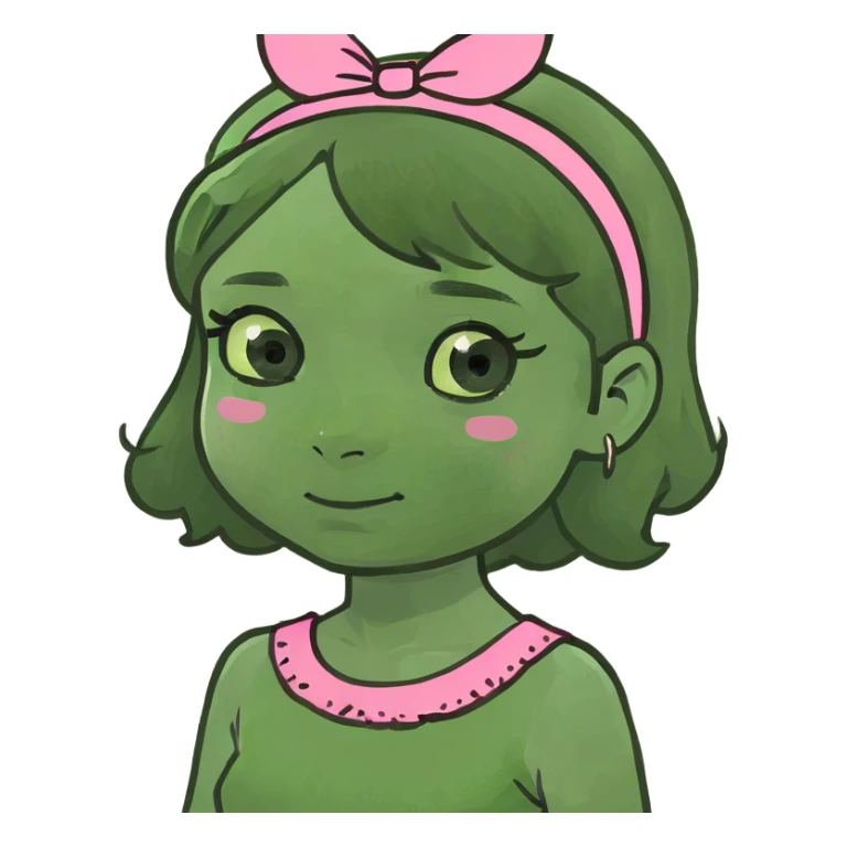 Small girl with a pink dress sticker
