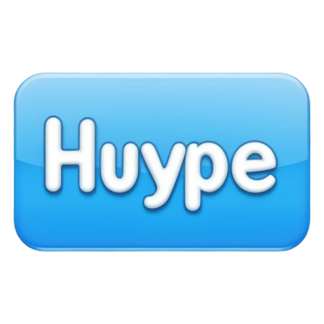 A sign that says "HYPE" in blue writing  sticker