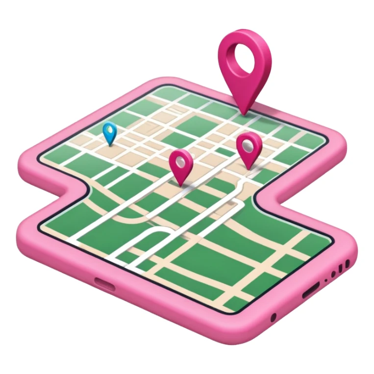 mix pink of a big gps map of the lines sticker