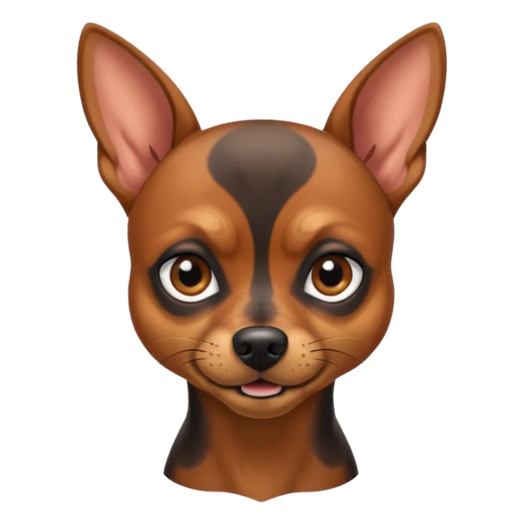Angry miniature pinscher dog sticker