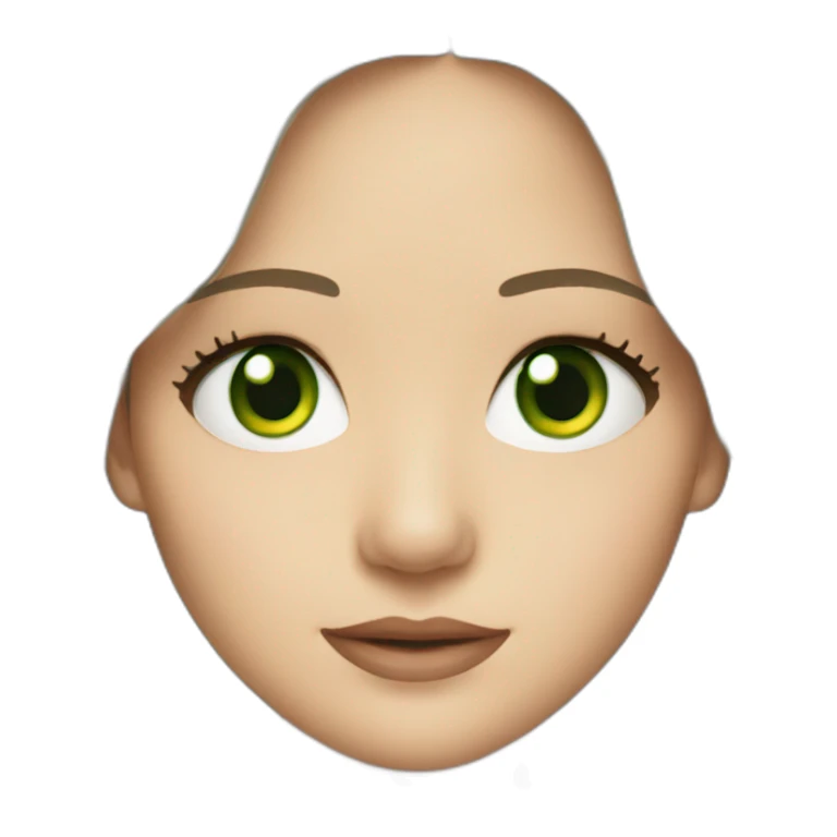 Jennifer Lawrence with Green eyes and dark hair sticker