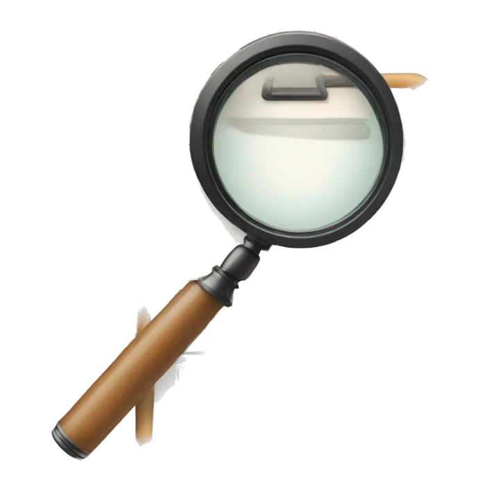 clipboard with a checklist combined with a magnifying glass sticker