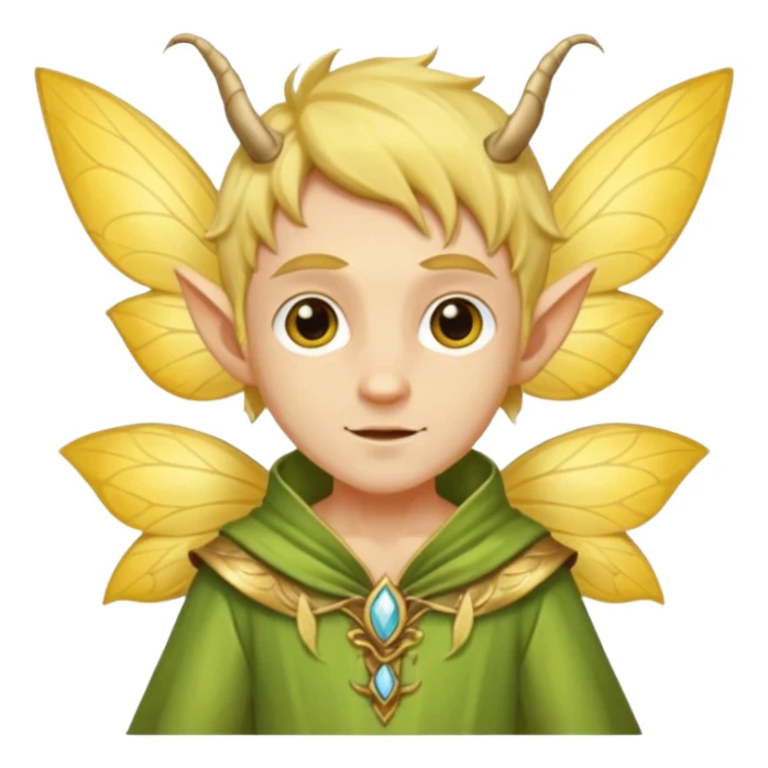 yellow male fairy sticker