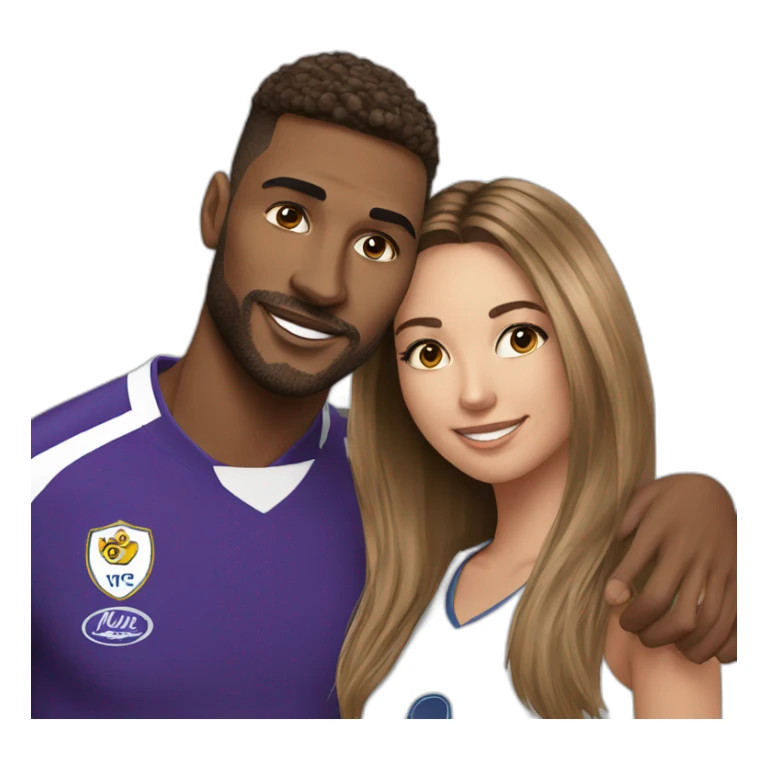 footballer with girlfriend sticker