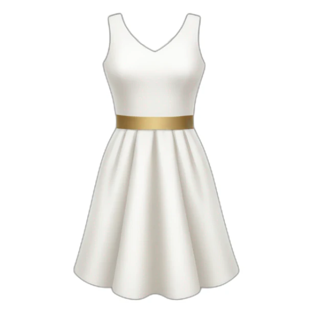 white dress with cross sticker