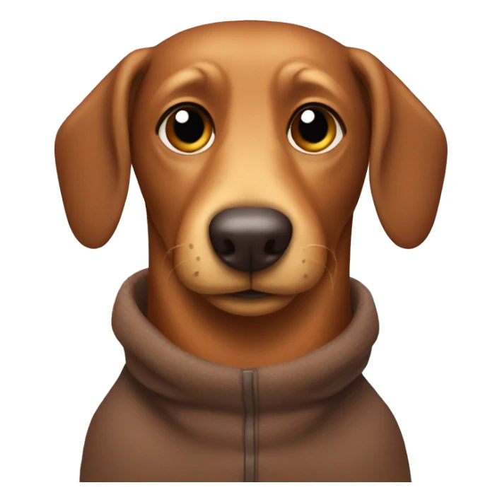 Wiener dog in bear outfit sticker