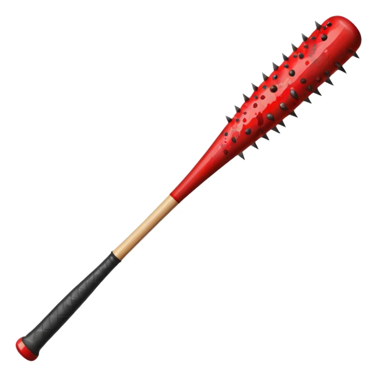 Baseball bat with Spikes and blood sticker