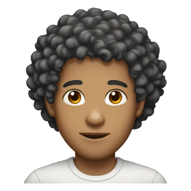 A lighskin male with curly hair sticker