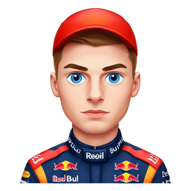Max verstappen blue eyes in red bull uniform sticker
